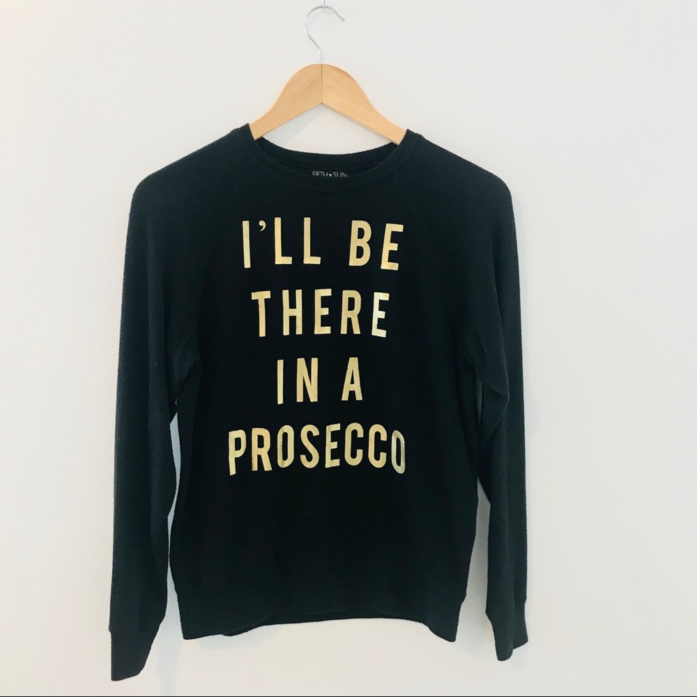 Prosecco wine sweater funny XS
